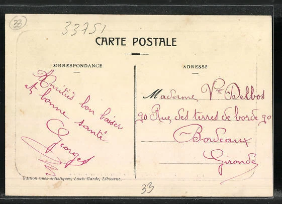 CPA Arveyres, La Gare et les voies ferrées 2