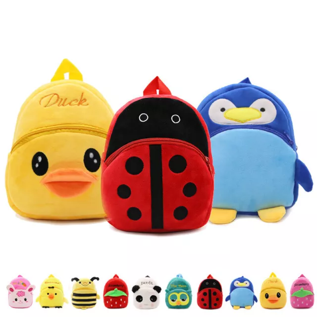 Toddler Cute Cartoon Anime Plush School Bag Backpack Kids Soft Plus Toy Gifts_