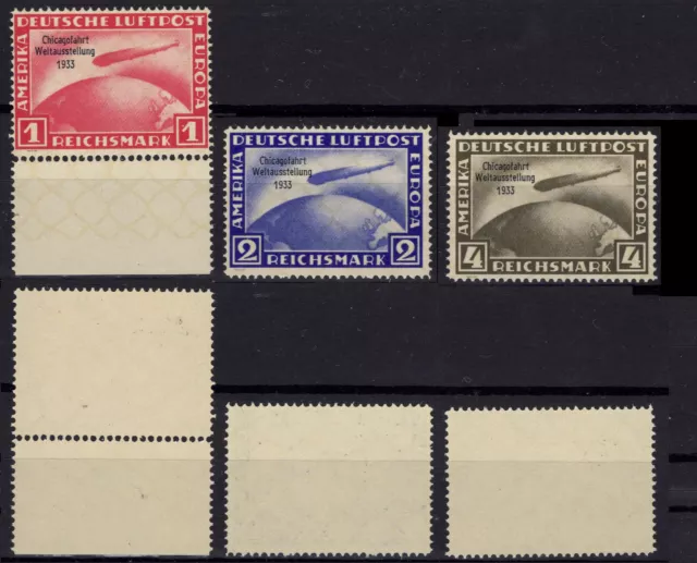 ALLEMAGNE REICH PA 42A/C ** MNH Graf Zeppelin Chicago faux forgery (CV 4000 €)