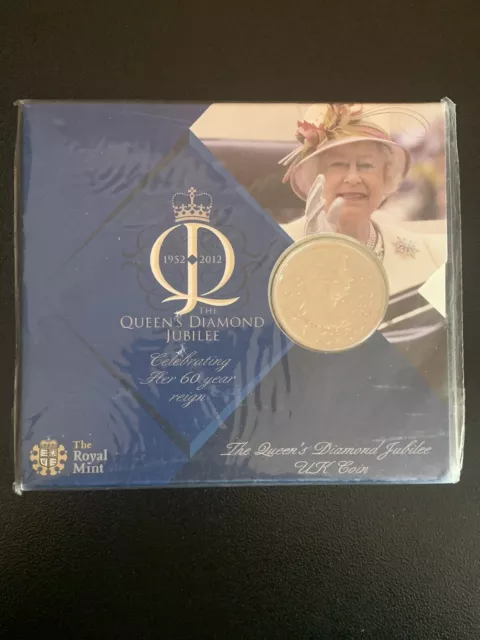 2012 The Queens Diamond Jubilee BU £5 Mint Sealed Coin Pack