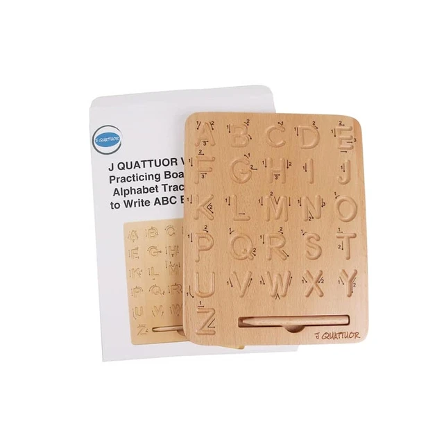 Montessori Wooden Alphabet Tracing Board, Large Print Letters, Great Choice Fo
