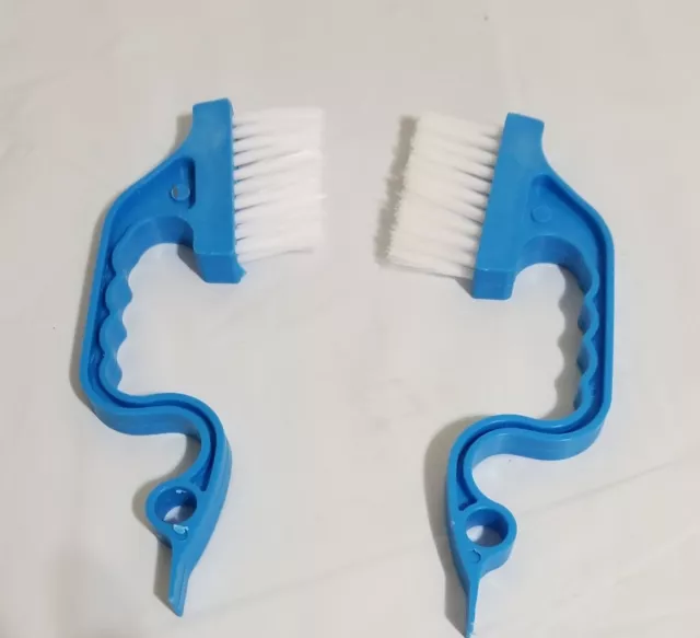 2- Cleaning Brush with Handle Soft Scrub Crevice Corner Dust Cleaner Blue