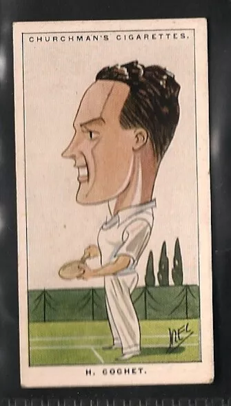 Churchman, Men of the Moment in Sport, H COCHET, FRANCE TENNIS, No.37, VG, 1928