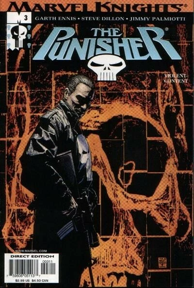 The Punisher #3 (2001) Garth Ennis, Steve Dillon, Marvel Knights, Nm