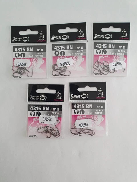 Lot De 7 Paquets D'hameçons TORTUE N°12 - Vintage Pêche à La Soie Paris Sensas - Neuf