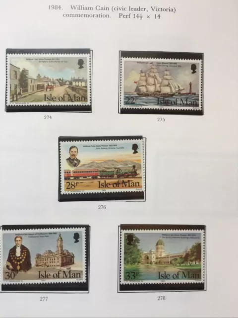 ISLE OF MAN MINT STAMPS 1984 WILLIAM CAIN MANX PIONEER Mint MNH