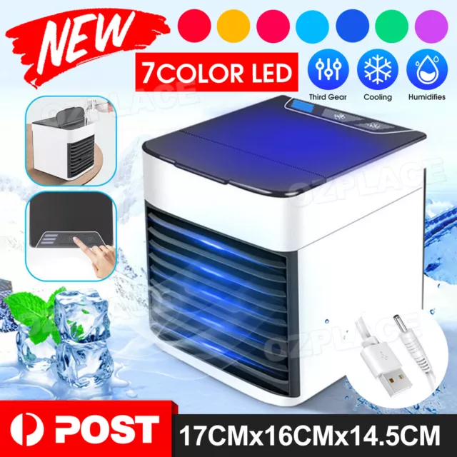 Mini Portable USB Arctic Air Conditioner Air Cooler LED Personal Desk CoolingFan