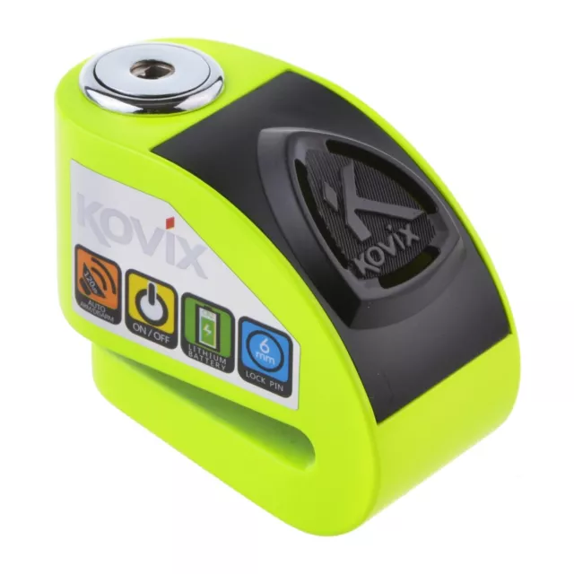 Kovix KD6 Motocicleta Alarma Bloqueo 120dB Sistema Protección Antirrobo - Verde