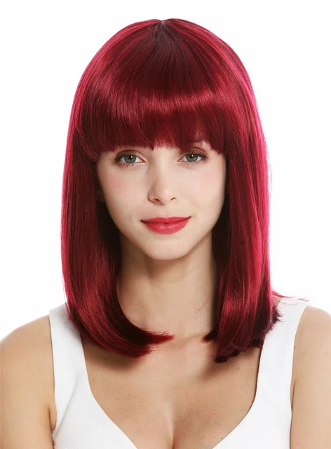 WIG ME UP Damenperücke – Short Bob Schulterlang, Schwarz, Mit Kopfhautimitat