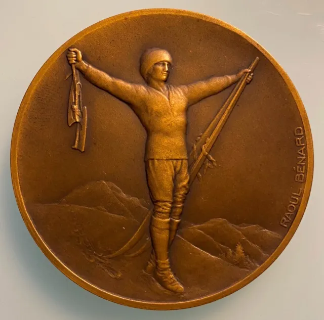 1924 Chamonix Olympic Third Place Bronze Winner’s /Participation Medal VERY RARE