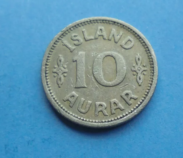 Iceland, 10 Aurar 1929, Scarce, Key Date, as shown. 3