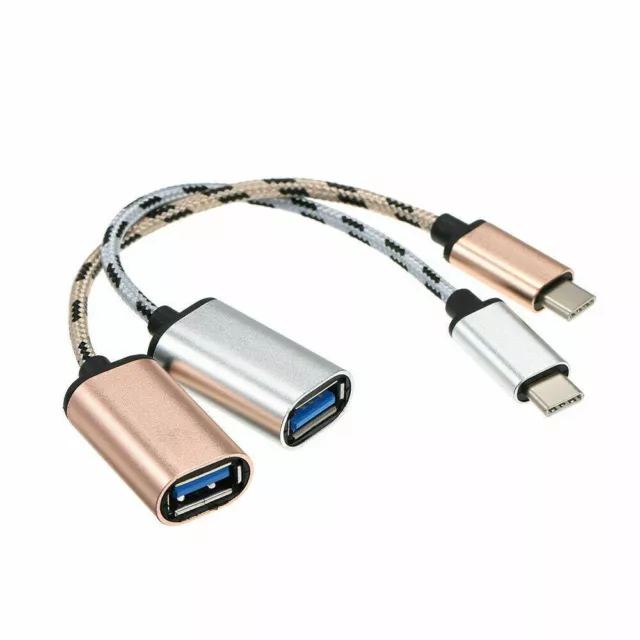 Type C to USB 3.0 Female OTG On The Go USB Host Adapter Cable UK