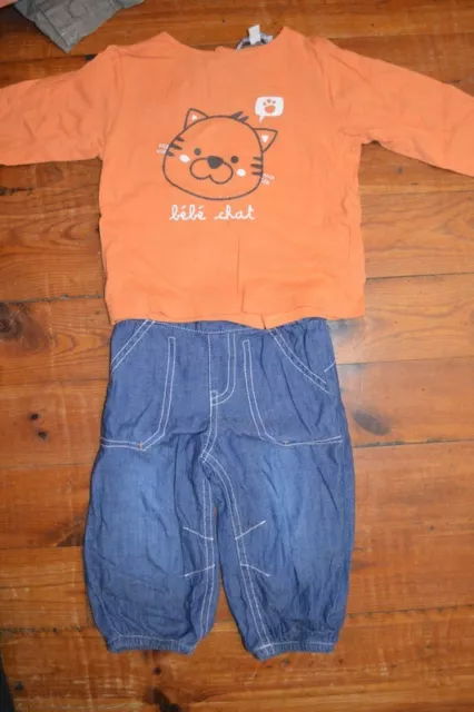 Ensemble 2 pièces Tee shirt manches longues + pantalon 12 mois - 1 an Kimbaloo