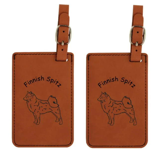 L3185 Finnish Spitz  Luggage Tags 2Pk FREE SHIPPING 200 Breeds Available