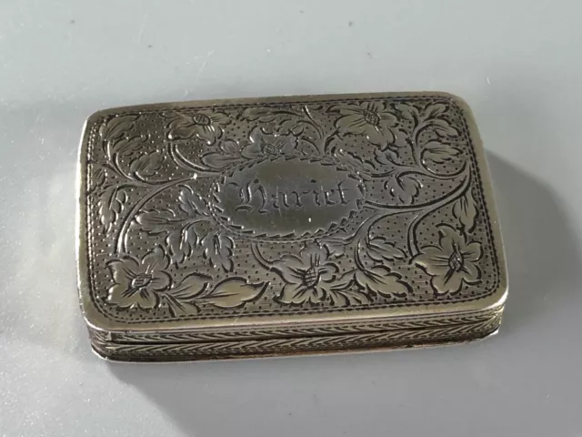 Georgian Silver Gilt Vinaigrette Joseph Willmore Birmingham 1812 AGEZX