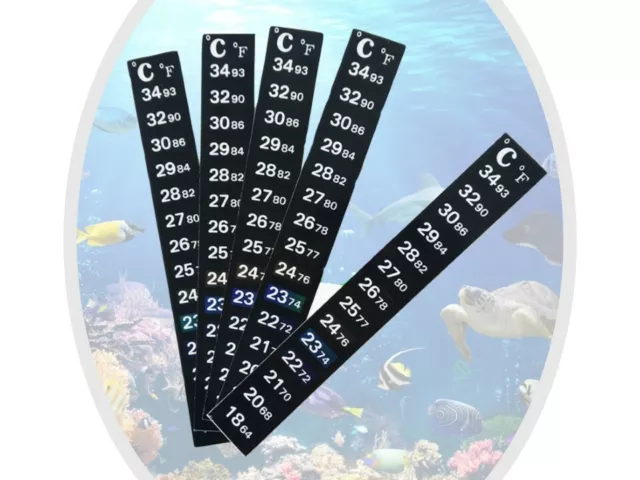 5 x LCD Digital Aquarium Fish Tank Thermometer Temperature Sticker Dual Scale