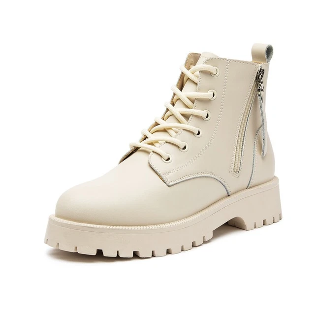 Women Boots Double Zipper Women's Ankle Boots  Thick Heel Motorcycle Boots Women