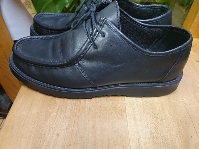 TRANSPORT MEN S SHOES Size 10 W 28 Cm Inside. Black Leather. Used