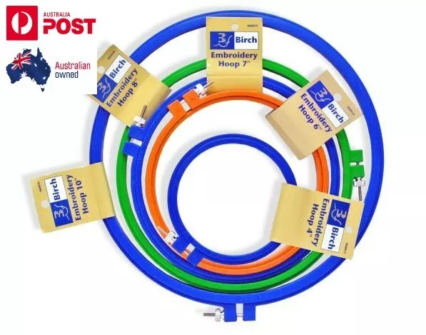 Embroidery Hoop Frame Plastic with Metal Screw 4" 6" 7" 10" 10cm 15cm 18cm 25cm