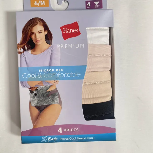 vintage hanes 5-pack cotton underwear briefs panties womens size 8 NOS 2005  