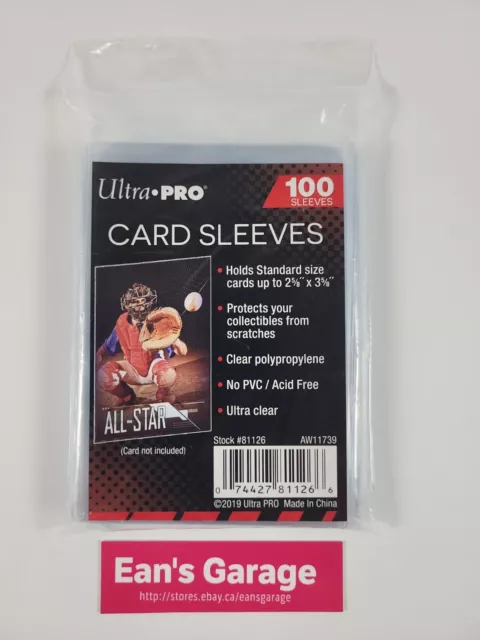 Ultra PRO Card Sleeves 2-5/8" x 3-5/8" Ultra Clear 100 pack for up to 35PT thick