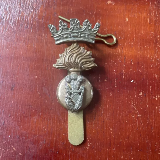 ROYAL IRISH FUSILIERS Cap Badge with Crown - British Military $5.52 ...
