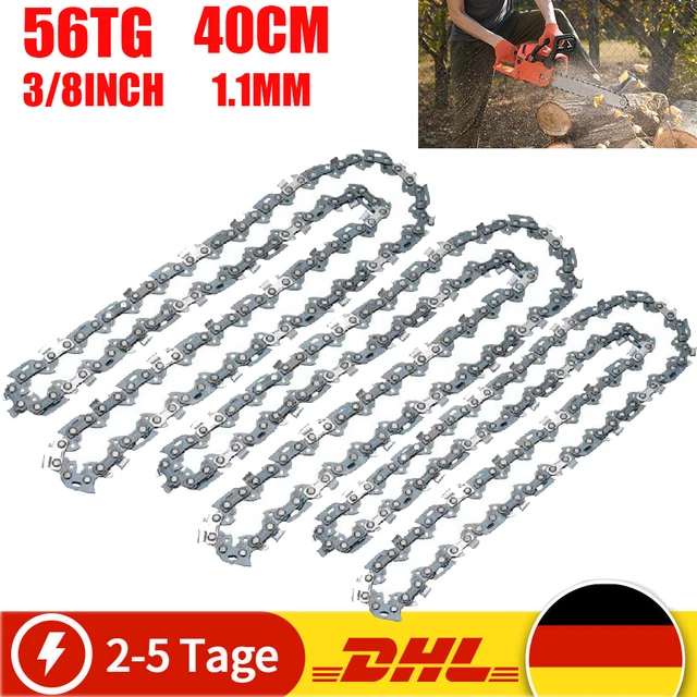 2x Sägekette Für Einhell KSE 2000 – 40 Cm Schnittlänge, 3/8LP Teilung, 56 Treibglieder, 1,3 Mm Nutbreite