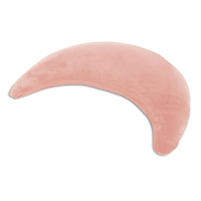 Cojín de luna de felpa Theraline cojín de lactancia 140x27 cm rosa polvo