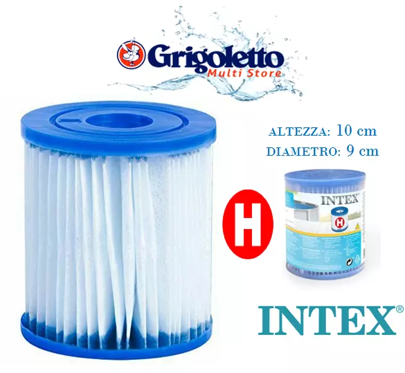 INTEX Cartuccia tipo "H" - Ø9 cm -altezza10cm-Filtro di ricambio per pompa-29007