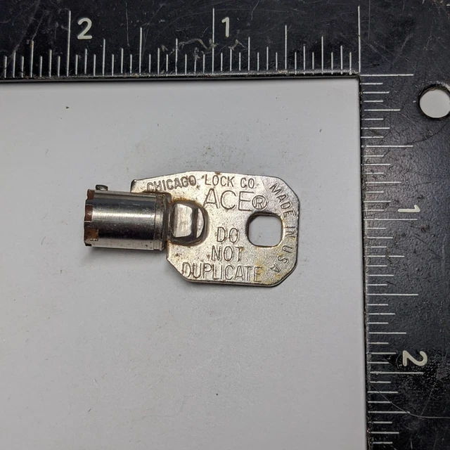 Vintage Arcade Vending Machine Slot Tubular Barrel Key Ace Chicago # Pl505 Vintage Arcade Vending Machine Slot Tubular Barrel Key Ace Chicago # Pl505