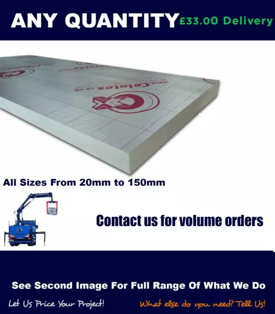 Kingspan / Ecotherm / Celotex P.I.R Insulation 2400x1200 8x4 Fast Delivery