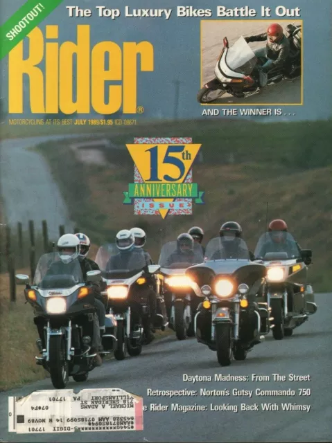 1989 July Rider - Vintage Motorcycle Magazine