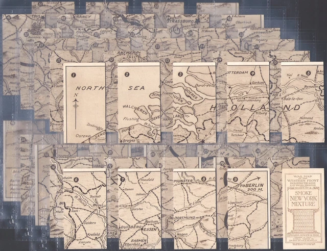 EDWARDS RINGER & Bigg-Full Set- War Map Of The Western Front 1917 (54 ...