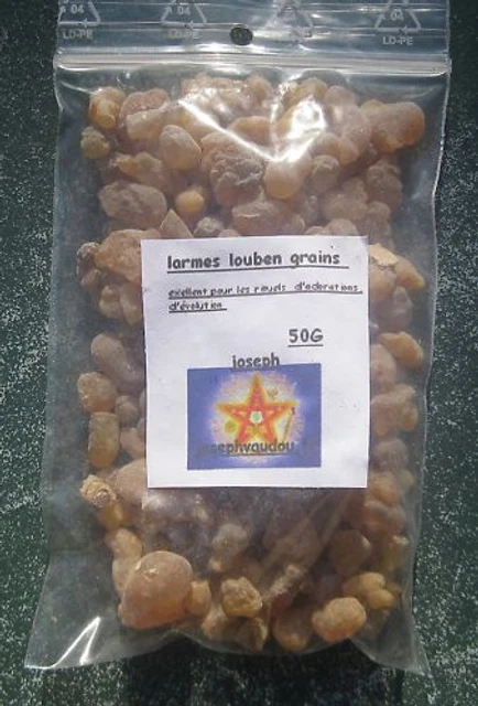 larmes louben - encens en grains - voyance - magie blanche - protection  50g