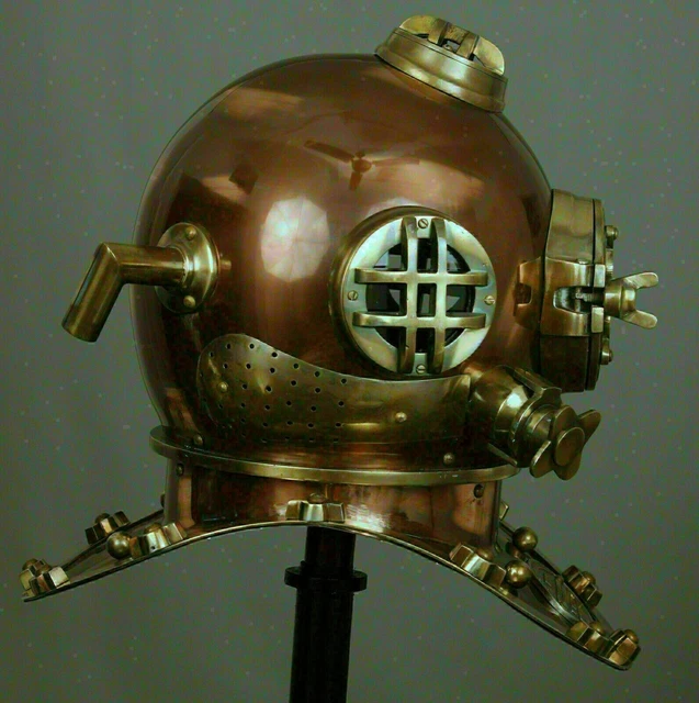 Casque De Plongée Décoratif En Laiton & Aluminium - Réplique Vintage | Décoration Nautique & Maritime