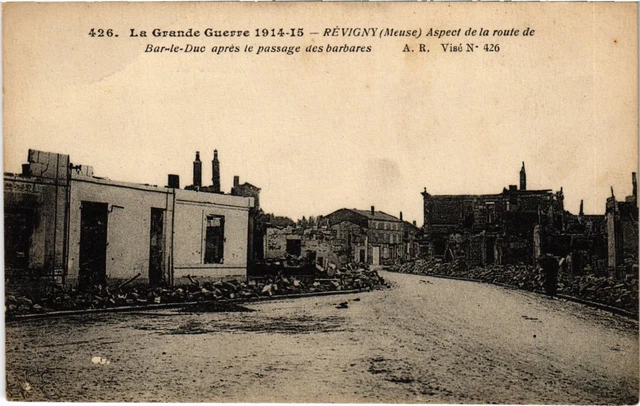 CPA Military Revigny - Aspect of the Road of Bar-le-Duc (91914)
