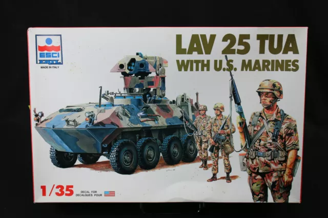 YC020 ESCI 1/35 maquette tank char 5028 LAV 25 TUA with US marines