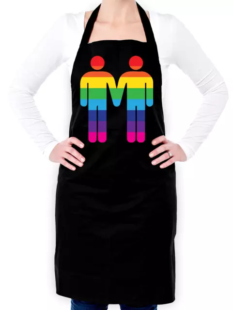 Gay Toilet Sign Unisex Apron - Pride - Rainbow - LGBTQ - Homosexual - Equality