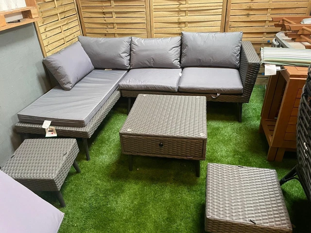 Habitat corner store sofa rattan