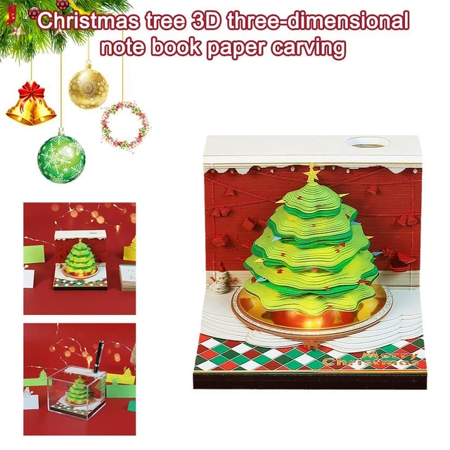 3D NOTEPAD CHRISTMAS Tree Treehouse 3D Calendar 2024 Notepad Notepad, £