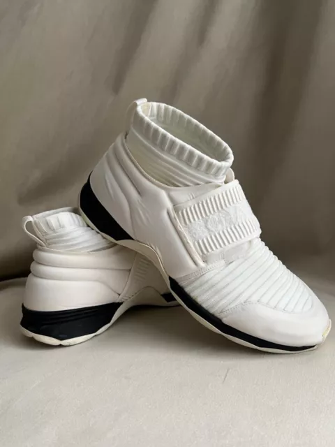CHANEL INTERLOCKING CC Logo Sock White Black Sneakers 39,5 Tennis Shoes  $325.00 - PicClick