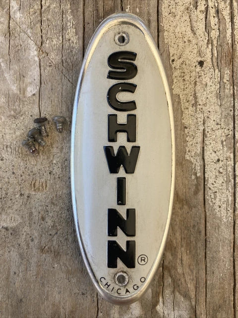 Vintage Schwinn Headbadge W/ 4 Screws Chicago