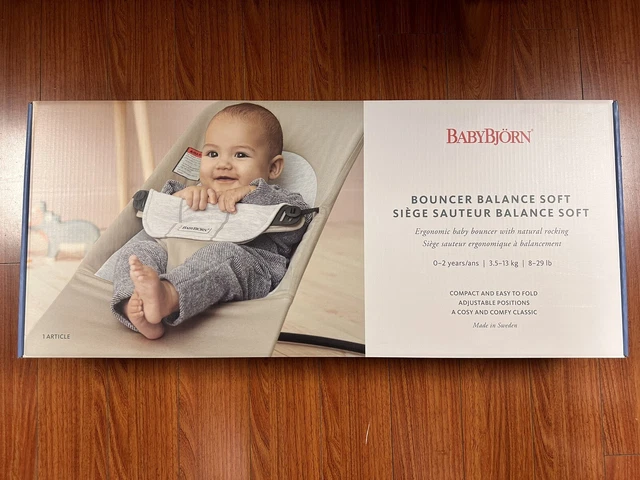 BabyBjörn Bouncer Balance Soft, Dark Grey/ Grey, Cotton/ Jersey Baby Shower Gift