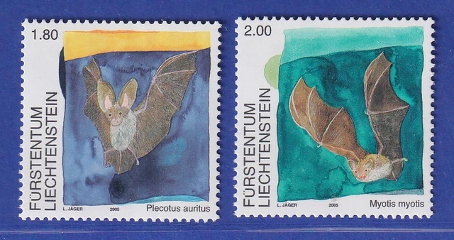 Liechtenstein 2005 Fledermäuse Braunes Langohr Großes Mausohr Mi.-Nr. 1389-90 **
