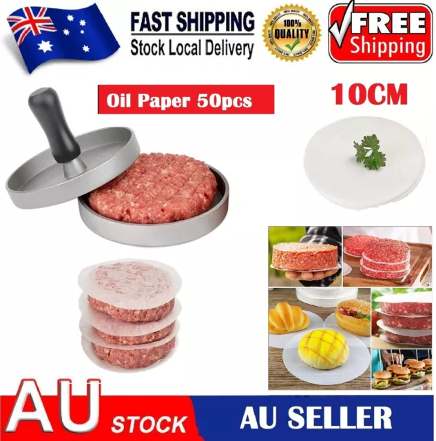 50pcs Hamburger Oil Parchment Blotting BBQ Grill Absorbing Non Stick 10CM Paper