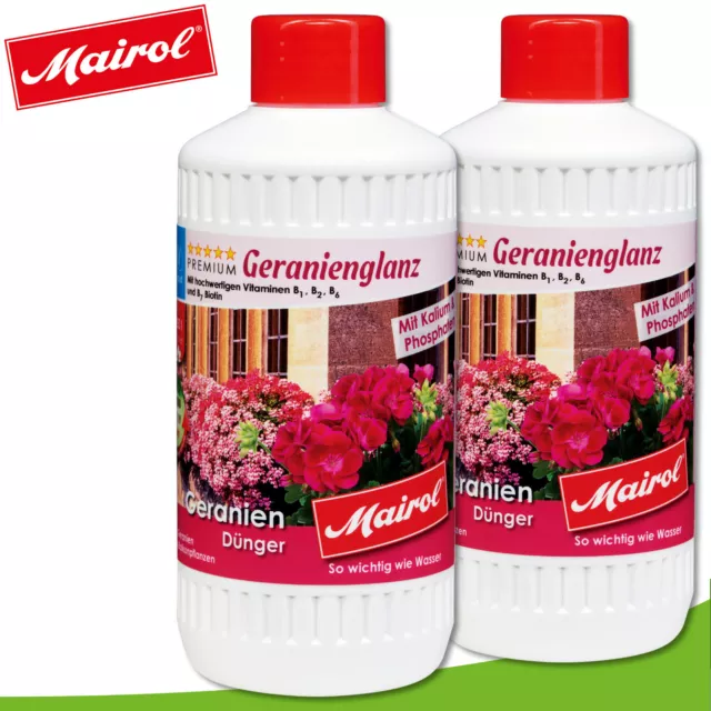 Mairol 2 x 1000 ml Geraniendünger Geranienglanz