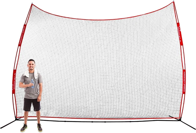 Rukket XL 16X10Ft Barricade Backstop Net, Indoor and Outdoor Lacrosse, Basketbal