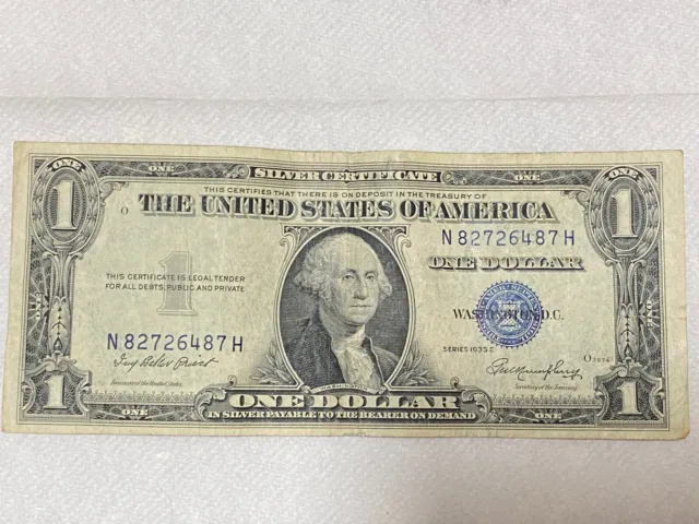 Series 1935 E - $1 - One Dollar Bill Silver Certificate Note