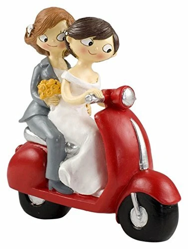 Figura Torta Sposi In Poliresina 21cm - Con Lavagna Per Nomi | Pop&Fun Per Matrimoni - Foto 5