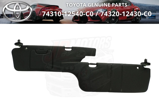 Genuine Toyota Sand Beige Sun Visor Set With Lights – Fits 2008-2013 Highlander (Left & Right)